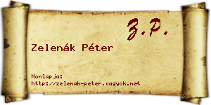 Zelenák Péter névjegykártya
